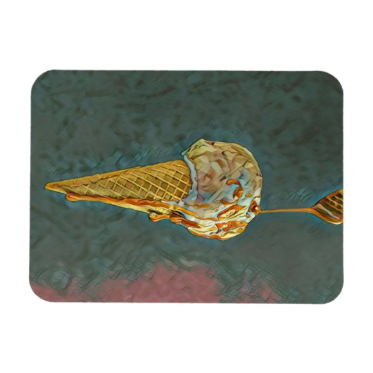 Schmelz-Schokoladeneis Magnet (Horizontal)