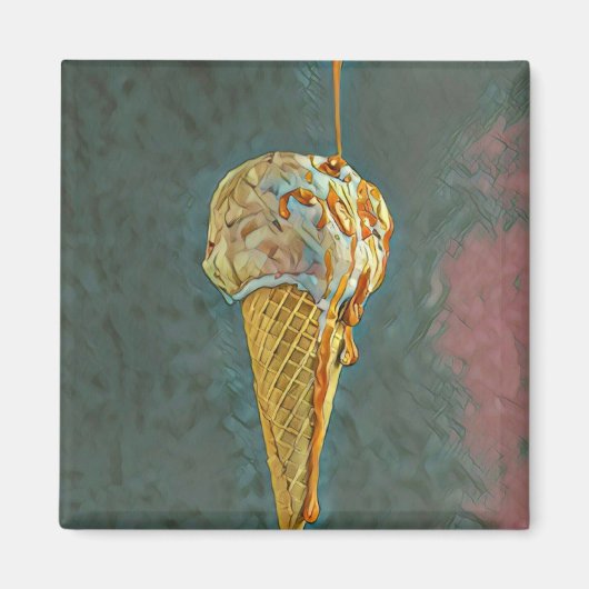 Schmelz-Schokoladeneis Magnet (Vorne)