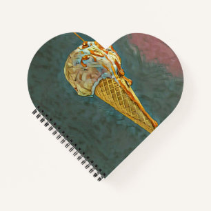 Schmelz-Schokoladeneis Notizblock