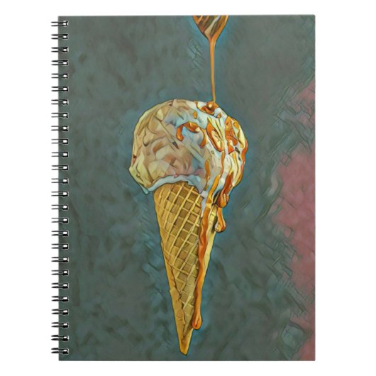 Schmelz-Schokoladeneis Notizblock (Vorderseite)