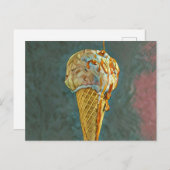 Schmelz-Schokoladeneis Postkarte (Vorne/Hinten)