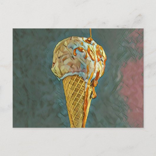 Schmelz-Schokoladeneis Postkarte (Vorderseite)