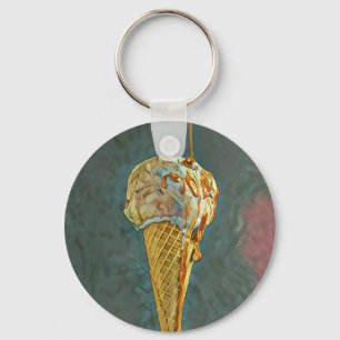 Schmelz-Schokoladeneis Schlüsselanhänger