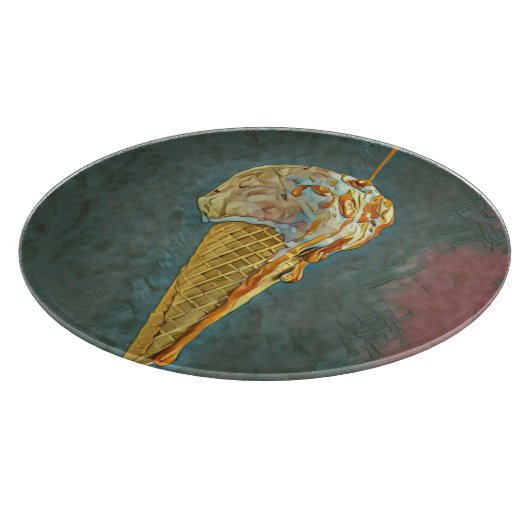 Schmelz-Schokoladeneis Schneidebrett (Ecke)