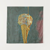 Schmelz-Schokoladeneis Wandteppich (Vorderseite)