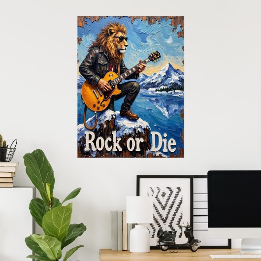 Schmelze Eis, fiery Riffs Poster (Heimbüro)