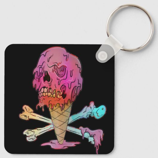 Schmelze Eiscreme Schlüsselanhänger (Rückseite)