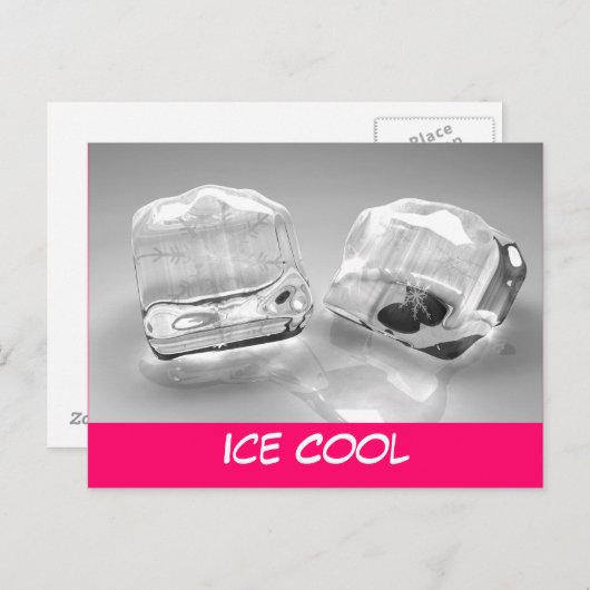 Schmelzeiswürfel Postkarte (Vorne/Hinten)