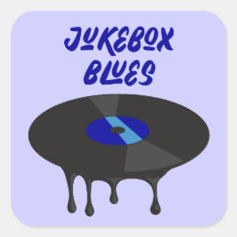 Schmelzen des Vinyl-Sticker Quadratischer Aufkleber