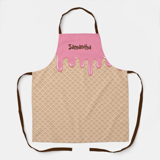 Schmelzen Erdbeere Eiscreme Schürze (Vorderseite)