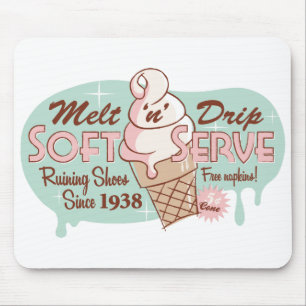 Schmelzen Sie "n-" Tropfenweiche Serve-Eiscreme Mousepad