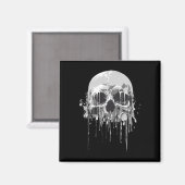 Schmelzen Skeleton Drillen Beängstigende Schädelha Magnet (Vorderseite/Rückseite)