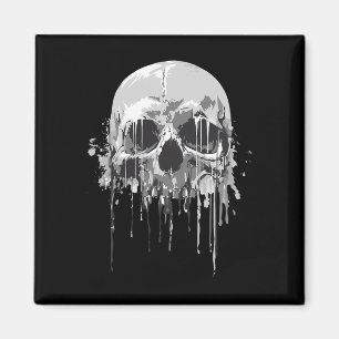 Schmelzen Skeleton Drillen Beängstigende Schädelha Magnet