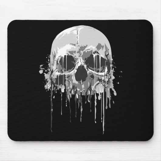 Schmelzen Skeleton Drillen Beängstigende Schädelha Mousepad (Vorne)