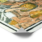 Schmelzen und Gießen von Gold im Aztekenreich Poster (Ecke)