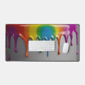 Schmelzen von Regenbogen-Tropfen Schreibtischunterlage (Tastatur & Maus)