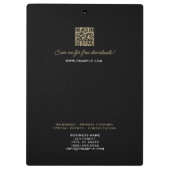 Schmelzen Weiß Treble Clef Klasse Schwarz Klemmbrett (Rückseite)