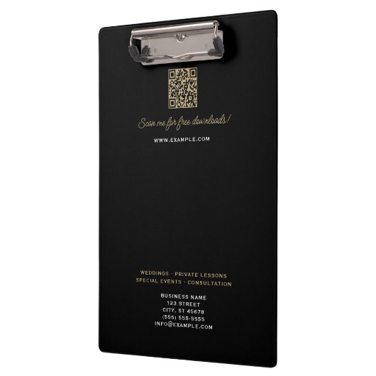 Schmelzen Weiß Treble Clef Klasse Schwarz Klemmbrett (Links)