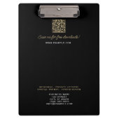 Schmelzen Weiß Treble Clef Klasse Schwarz Klemmbrett (Vorderseite)