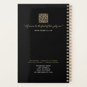 Schmelzen Weiß Treble Clef Klasse Schwarz Planer (Rückseite)