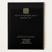 Schmelzen Weiß Treble Clef Klasse Schwarz Planer (Rückseite)