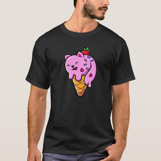 Schmelzende Eiskatze T-Shirt (Vorderseite)