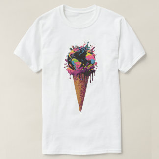 Schmelzende Erde-Eiscreme-Tüte - Klima Chan Tee