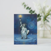 Schmelzende Freiheitsstatue Postkarte (Stehend Vorderseite)