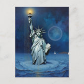 Schmelzende Freiheitsstatue Postkarte (Vorderseite)