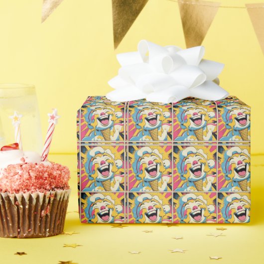 Schmelzende Freude – Eis-Pop-Art-Explosion Geschenkpapier (Geburtstagsparty)