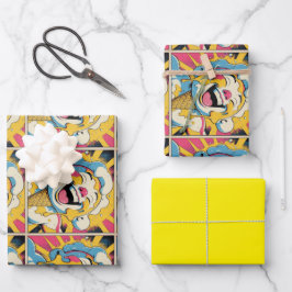Schmelzende Freude – Eis-Pop-Art-Explosion Geschenkpapier Set
