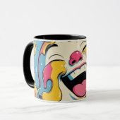 Schmelzende Freude – Eiscreme Pop Art Explosion Tasse (Vorderseite Links)