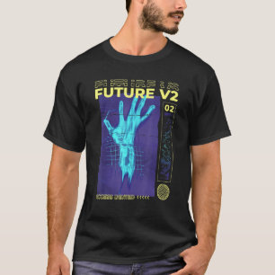Schmelzende Hand Futurismus Zukunft Virtuelle Real T-Shirt