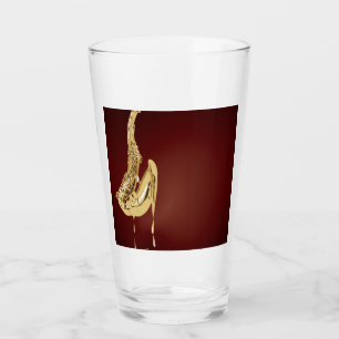 Schmelzende Jazz-Saxophon-Musik Glas