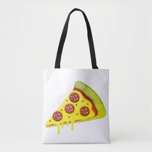Schmelzende käsige Pepperoni-Pizza-Scheibe Tasche (Vorderseite)