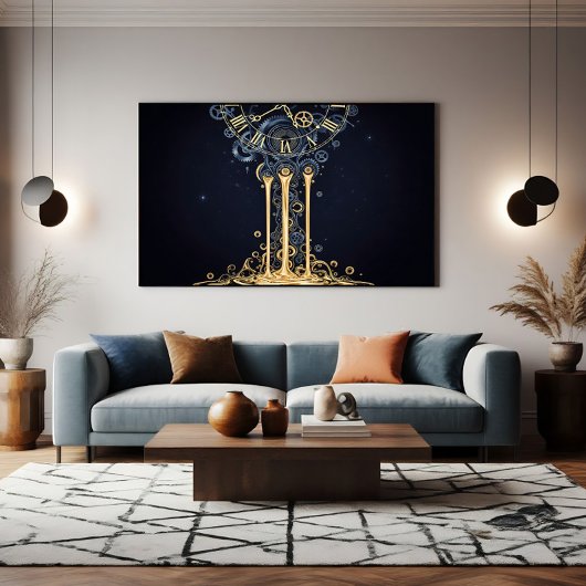 Schmelzende Kosmische Uhr Leinwanddruck