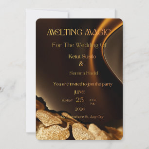 Schmelzende Magie - Save The Date Hochzeitskarte Einladung