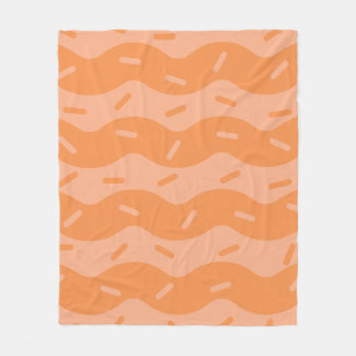 Schmelzende Orange-Eiscreme-Flanelldecke Fleecedecke