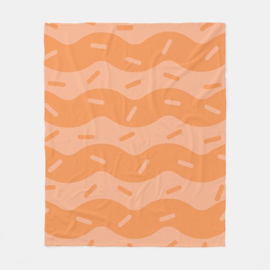 Schmelzende Orange-Eiscreme-Flanelldecke Fleecedecke (Vorderseite)