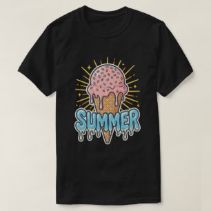 Schmelzende rosa Eiscreme-Wahnsinn - süße Sommerfe T-Shirt