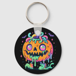Schmelzende Schleim-Kürbis-Monster-Halloween-Carto Schlüsselanhänger