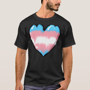 Schmelzende Transgender Herz Trans Pride T-Shirt