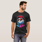 Schmelzender Baseball-Drip-Charakter T-Shirt (Vorne ganz)
