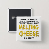Schmelzender Käse-lustiger Knopf Button (Vorne & Hinten)