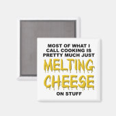 Schmelzender Käse Lustiger Magnet (Vorderseite/Rückseite)