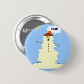 schmelzender Knopf des Schneemanns Button (Vorne & Hinten)