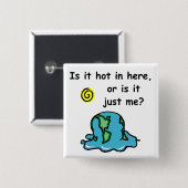 Schmelzender Planeten-Knopf Button (Vorne & Hinten)