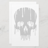 Schmelzender Schädel Briefpapier (Vorne/Hinten)