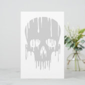 Schmelzender Schädel Briefpapier (Stehend Vorderseite)