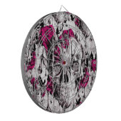 Schmelzender Schädel des rosa und grauen Schmutzes Dartscheibe (Vorderseite Links)